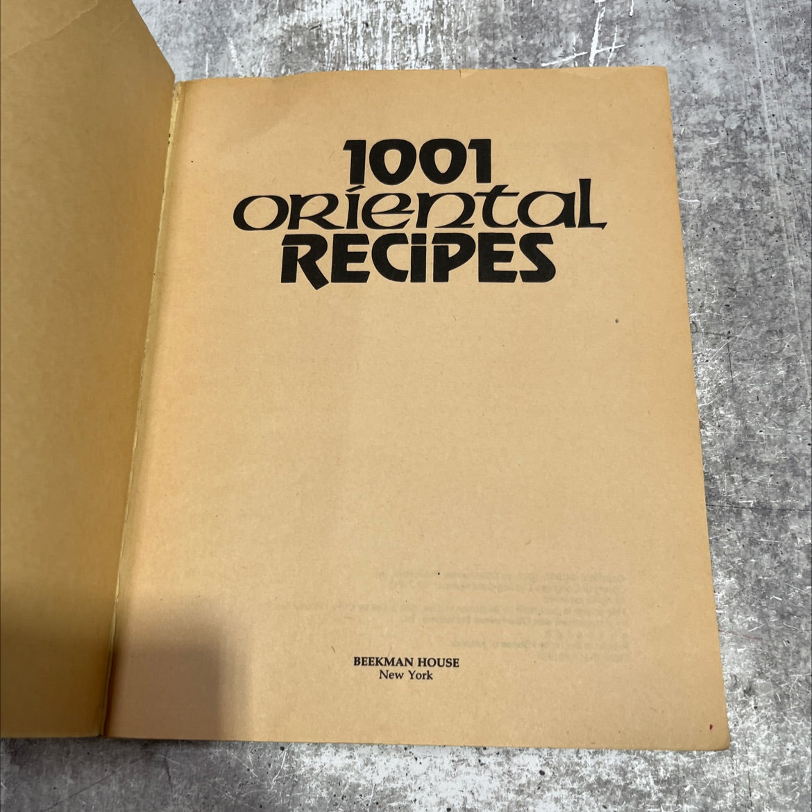 1001 oriental recipes book, by unknown, 1982 Paperback image 2