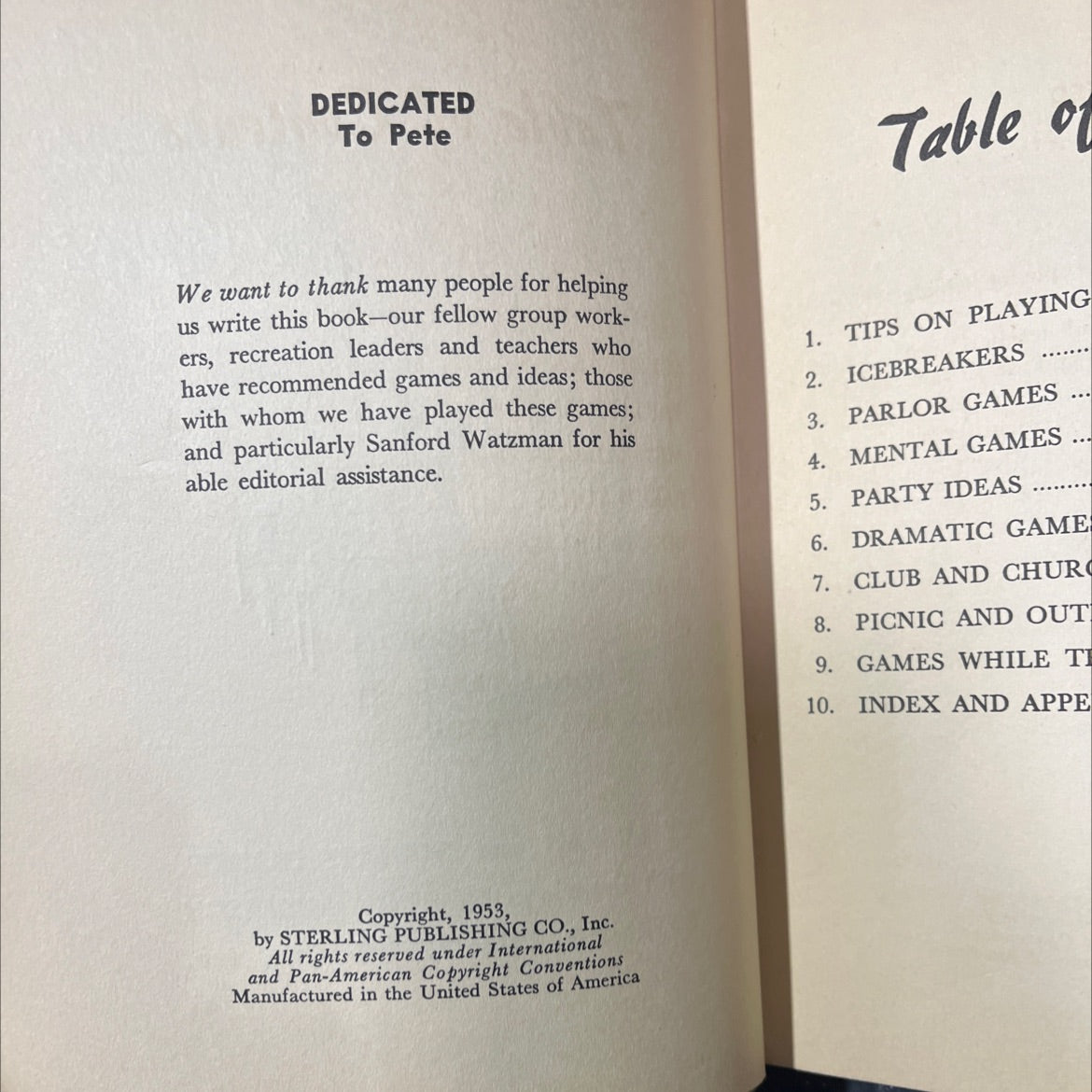 101 best party games for adults book, by Lillian and Godfrey Frankel, 1953 Hardcover image 3