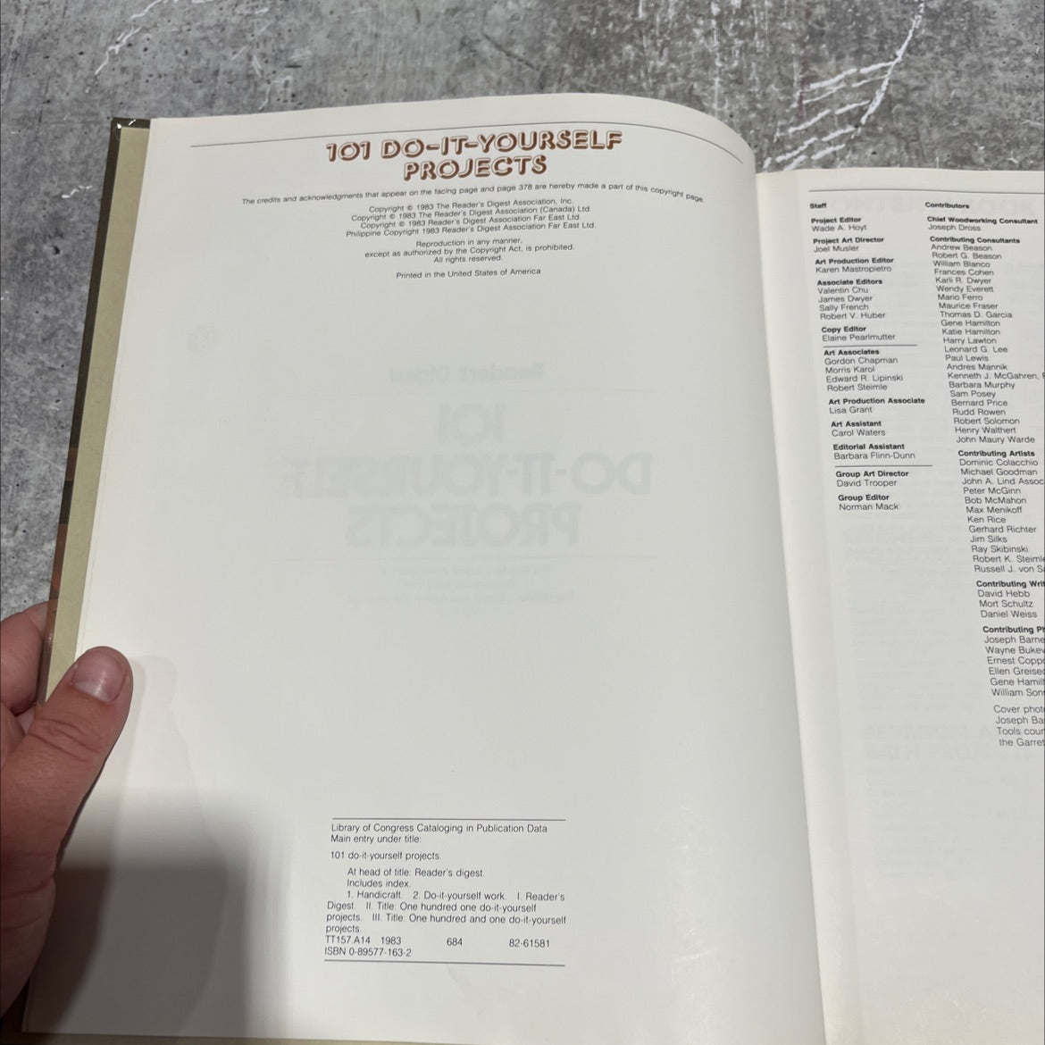 101 do-it-yourself projects book, by Reader's Digest Association, Inc., 1983 Hardcover image 3