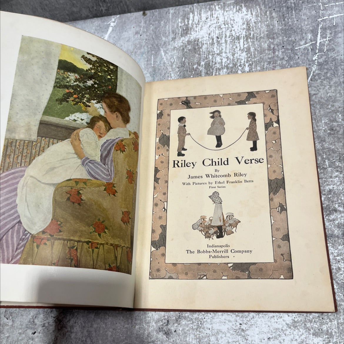 144 riley child verse book, by james whitcomb riley, 1906 Hardcover image 2
