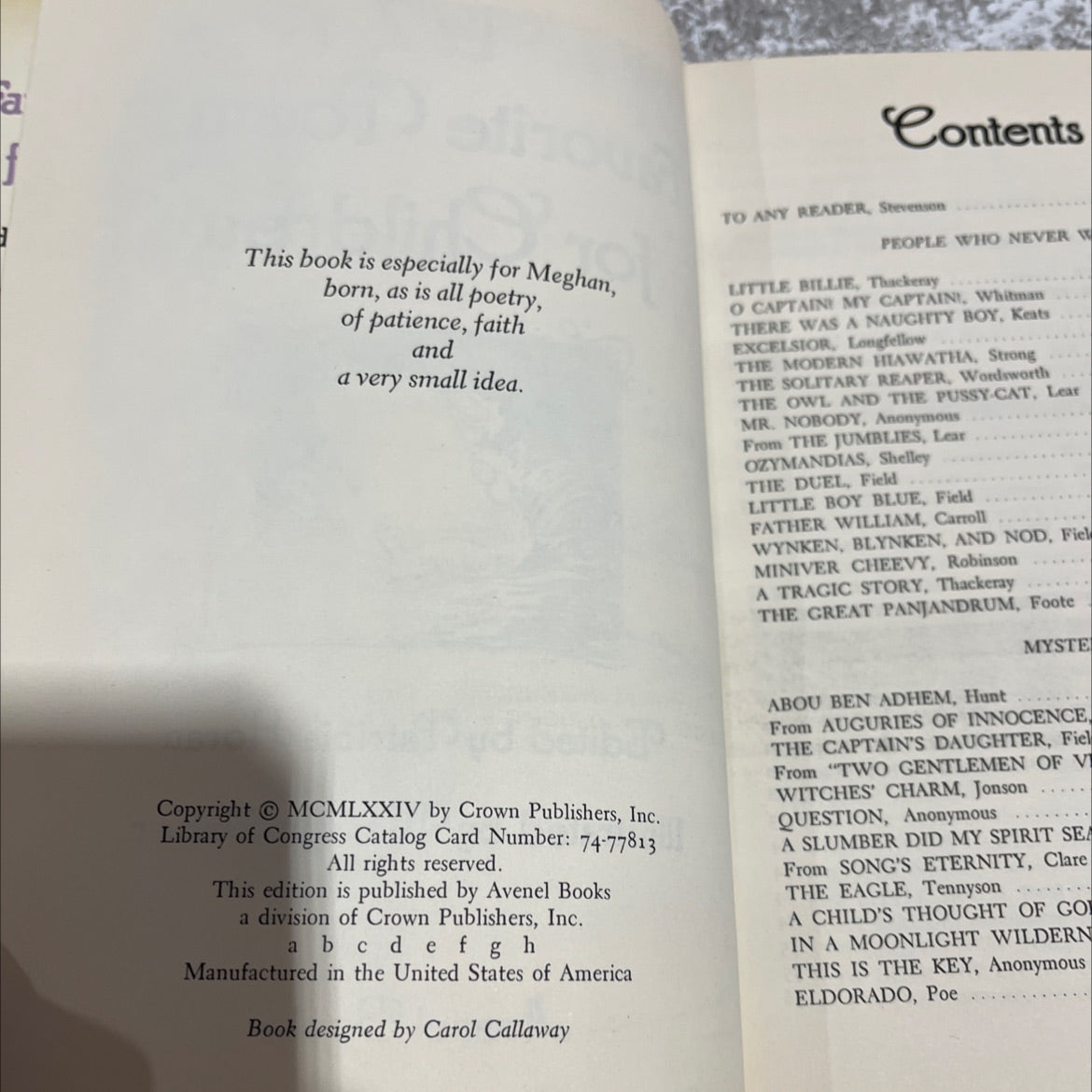 177 favorite poems for children book, by Various, 1974 Hardcover image 3