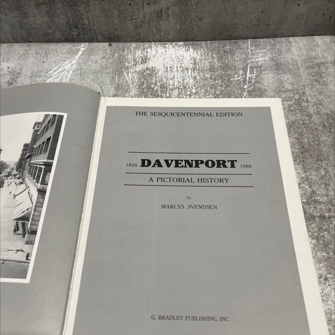 1836 davenport a pictorial history book, by Marlys Svendsen, 1986 Hardcover image 2