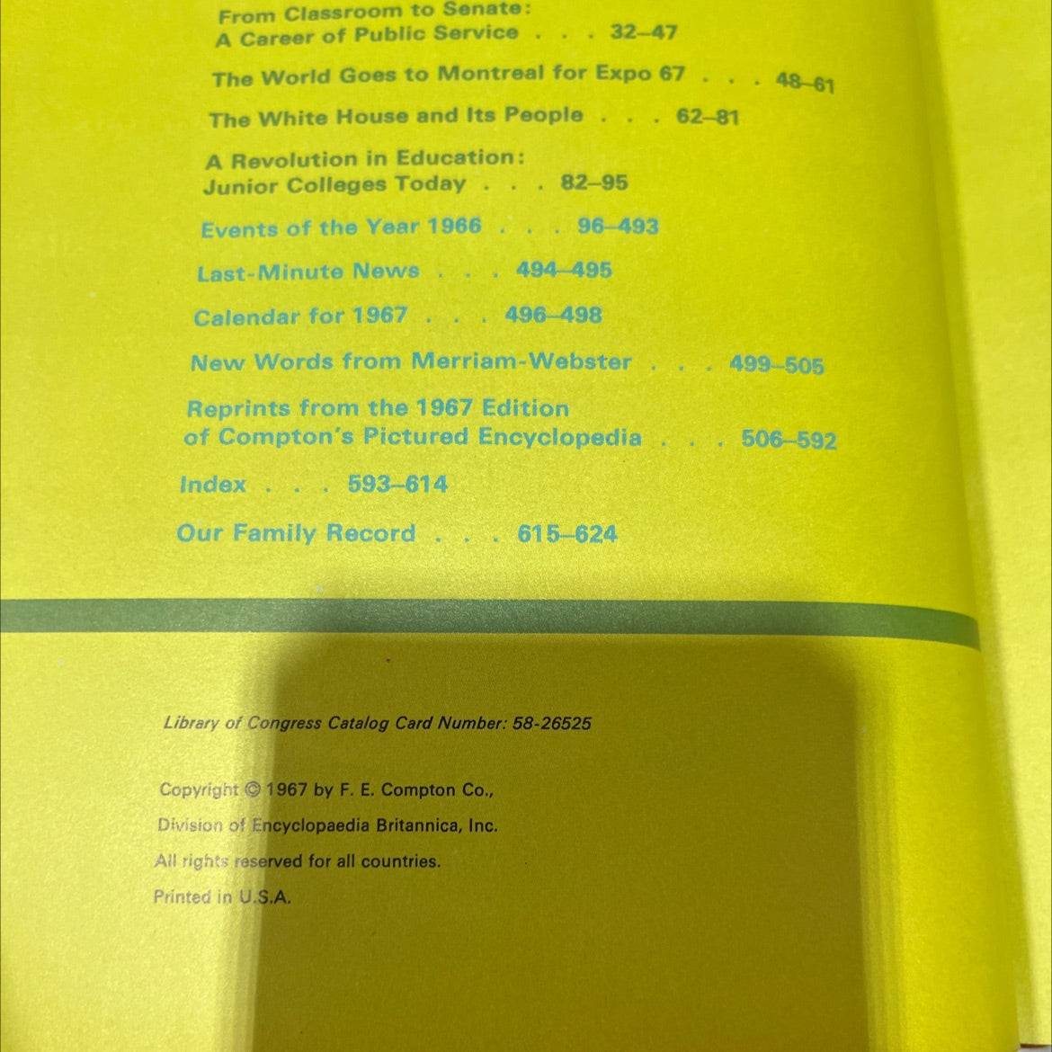 1967 compton yearbook a summary and interpretation of the events of 1966 to supplement compton's pictured encyclopedia image 3