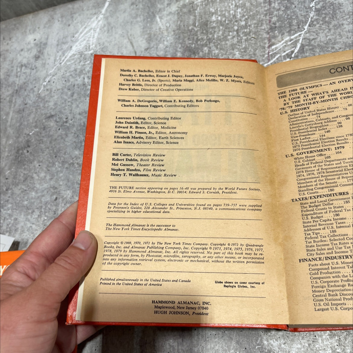 1980 hammond almanac book, by Martin A. Bacheller, 1980 Hardcover image 3