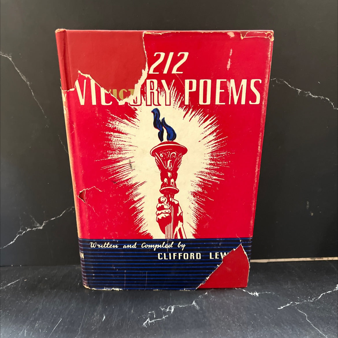 212 victory poems book, by clifford lewis, 1941 Hardcover image 1