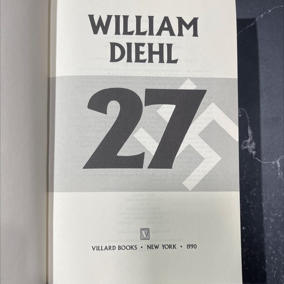 27 book, by William Diehl, 1990 Hardcover image 2