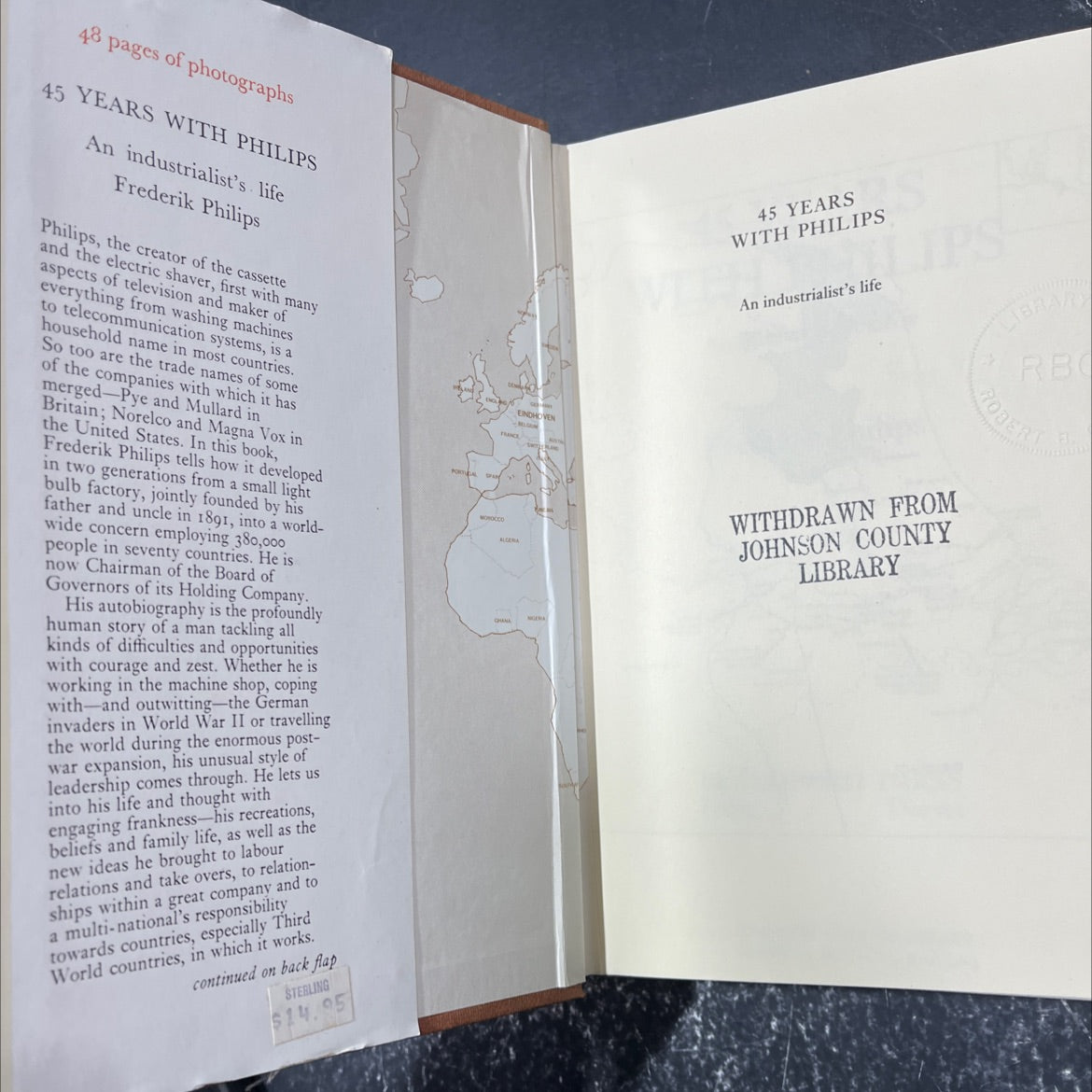 45 years with philips an industrialist's life book, by Frederik Philips, 1981 Hardcover image 4