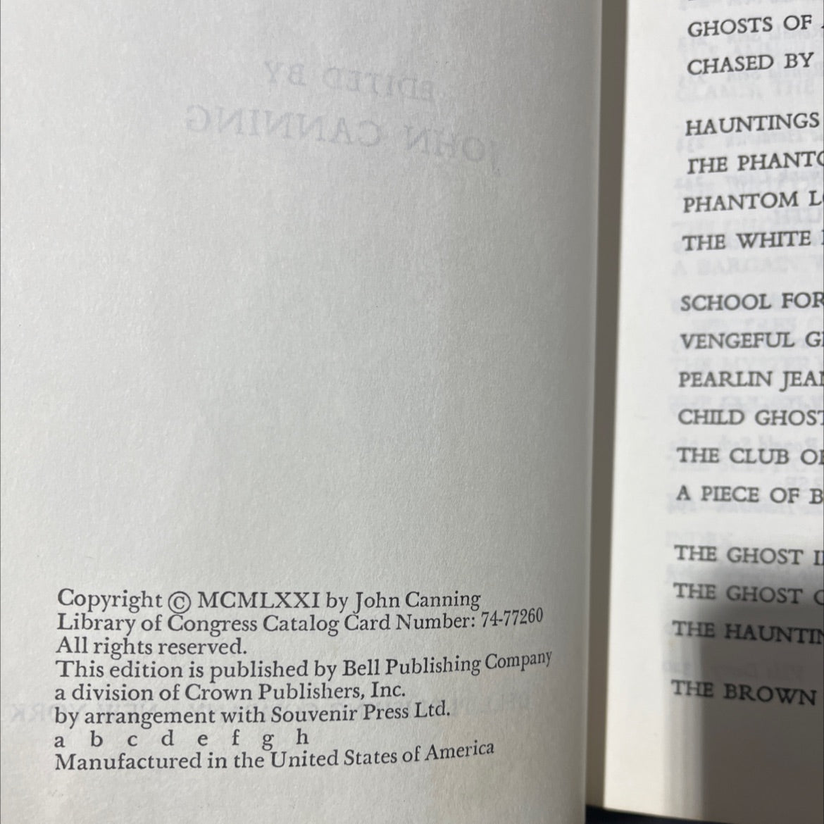 50 great ghost stories book, by John Canning, 1971 Hardcover image 3