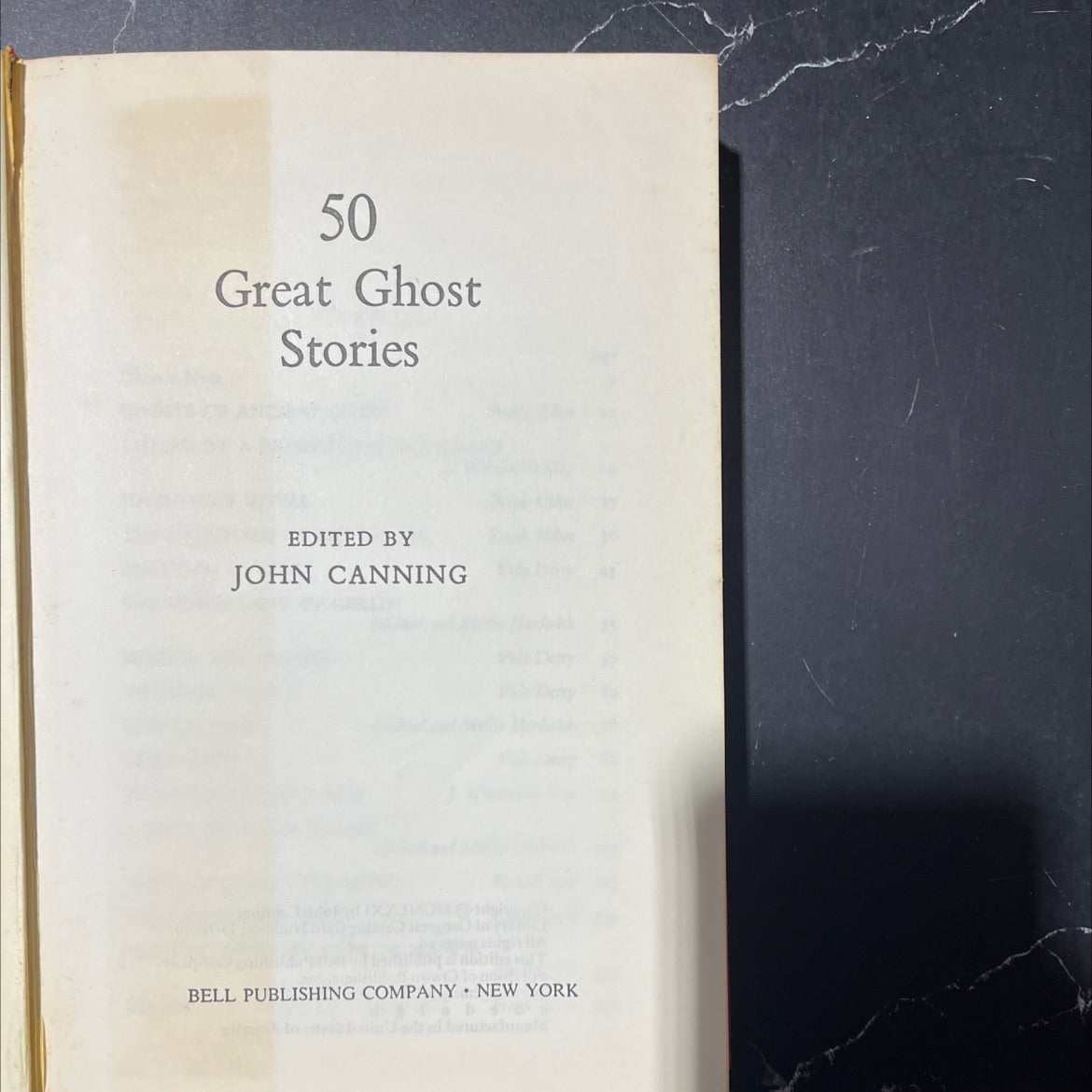 50 great ghost stories book, by John Canning, 1971 Hardcover image 2