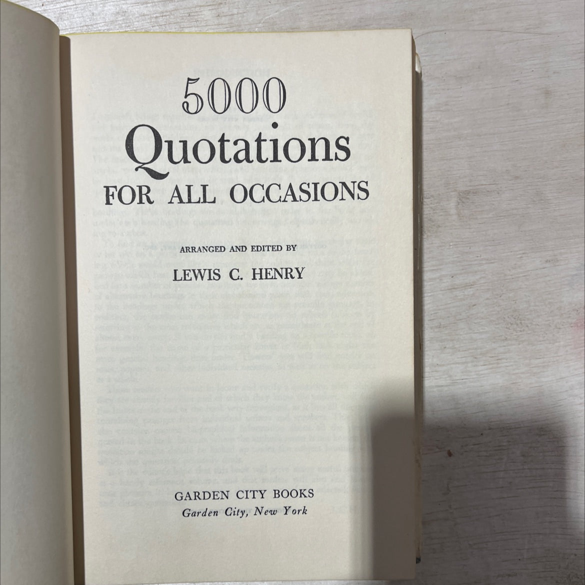 5000 quotations for all occasions book, by Lewis C. Henry, 1952 Hardcover, Vintage image 2