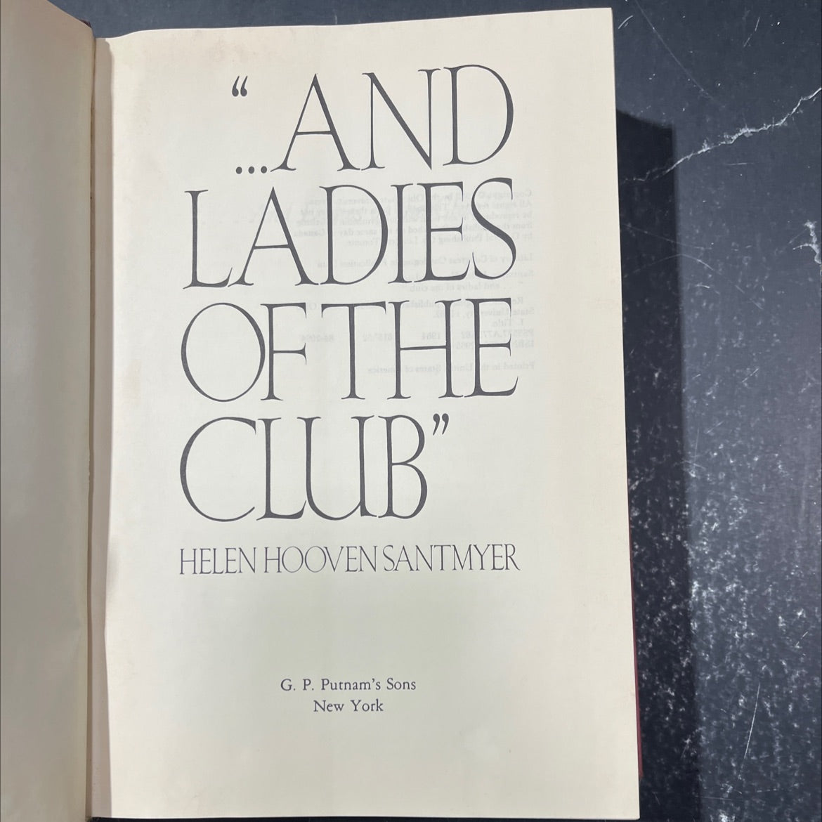 6 and ladies of the club book, by Helen Hooven Santmyer, 1982 Hardcover image 2