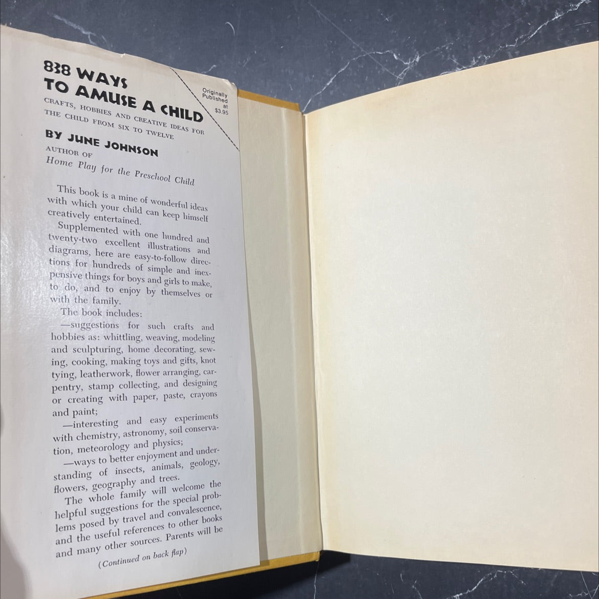 838 ways to amuse a child book, by June Johnson, 1960 Hardcover image 4