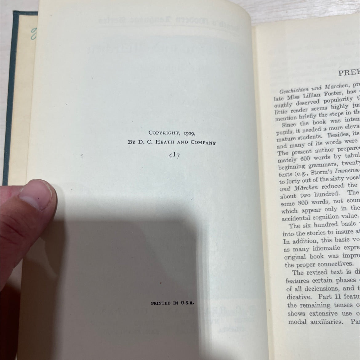 Geschichten und märchen für anfänger book, by Lillian Foster, Elmer O. Wooley, 1929 Hardcover image 3