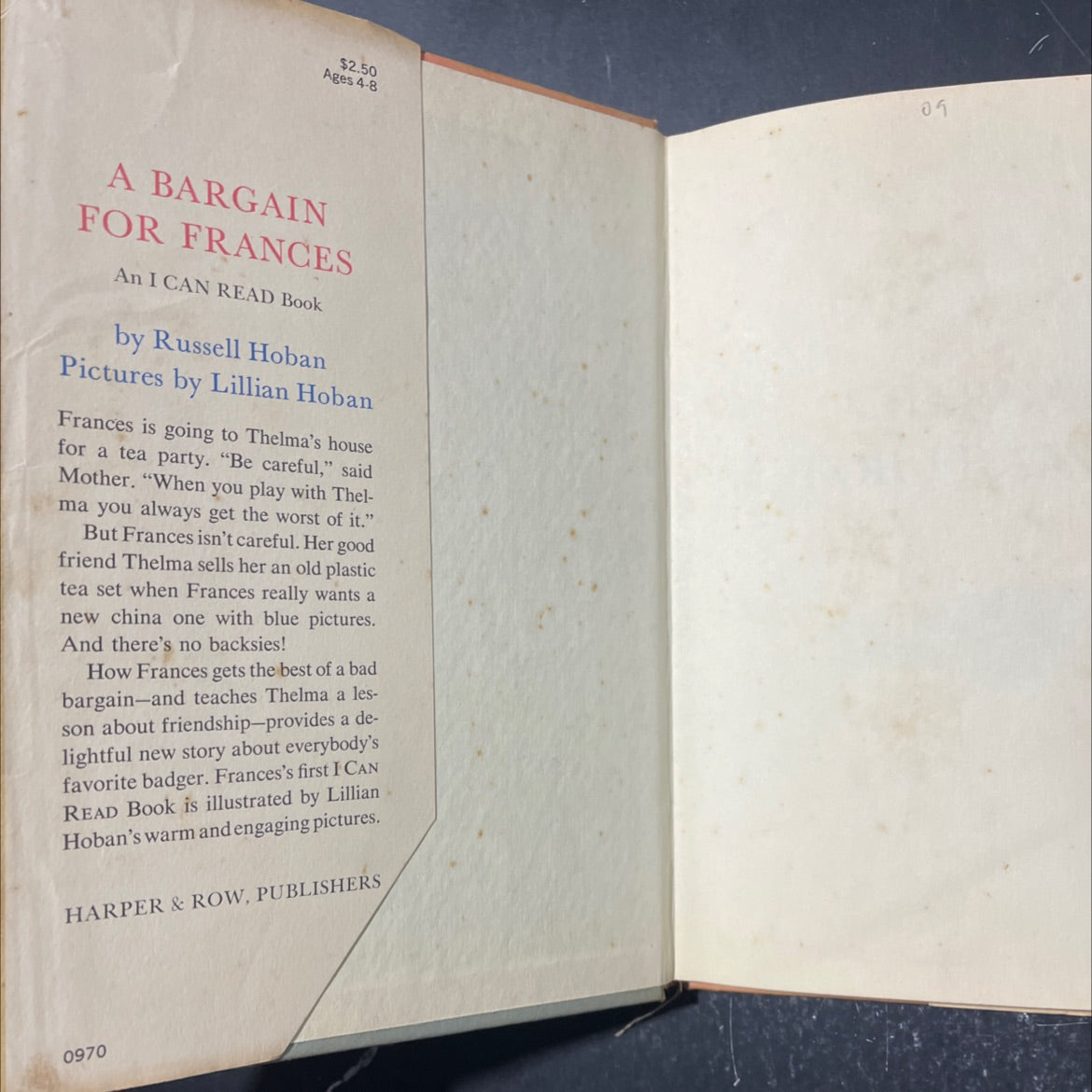 a bargain for frances book, by russell hoban, 1970 Hardcover image 4
