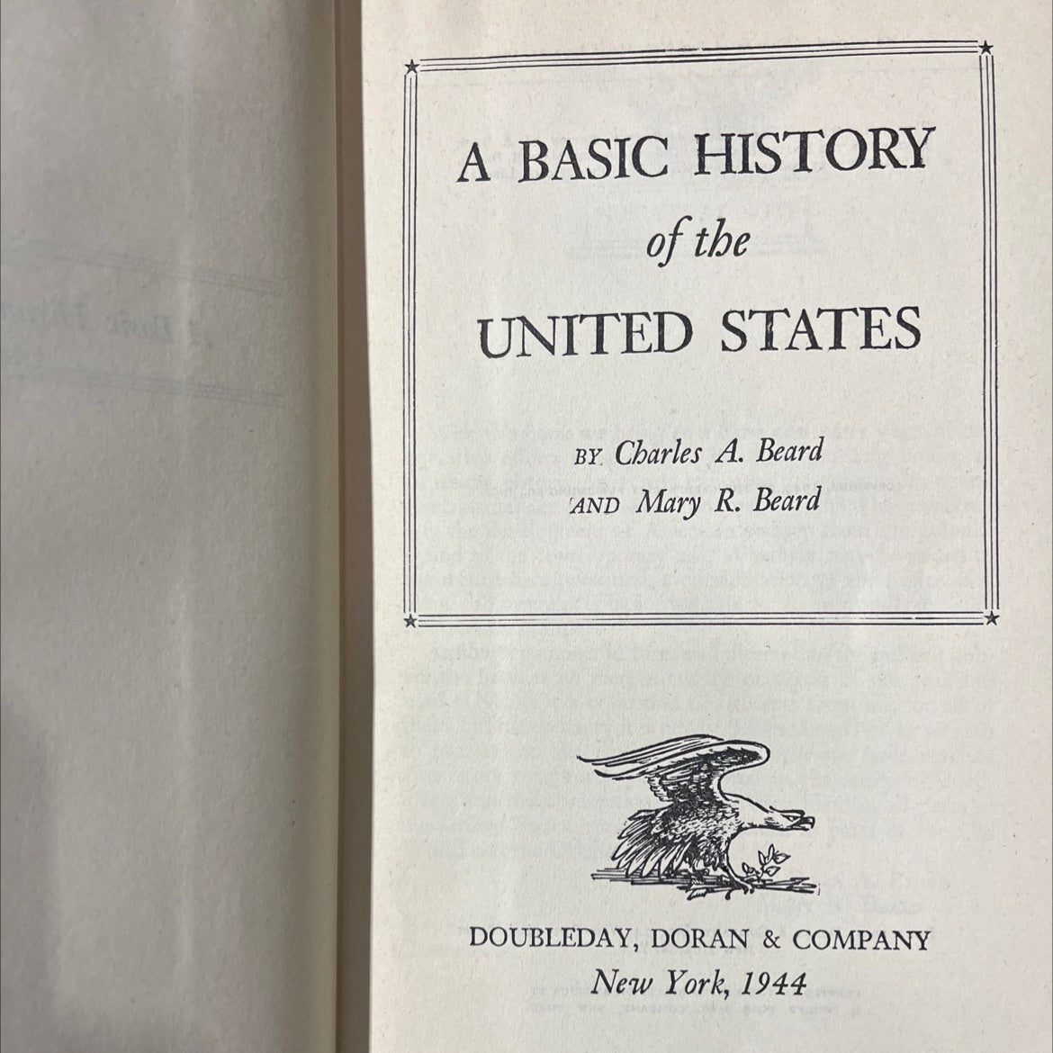 a basic history of the united states book, by charles a. beard and mary r. beard, 1944 Hardcover image 2