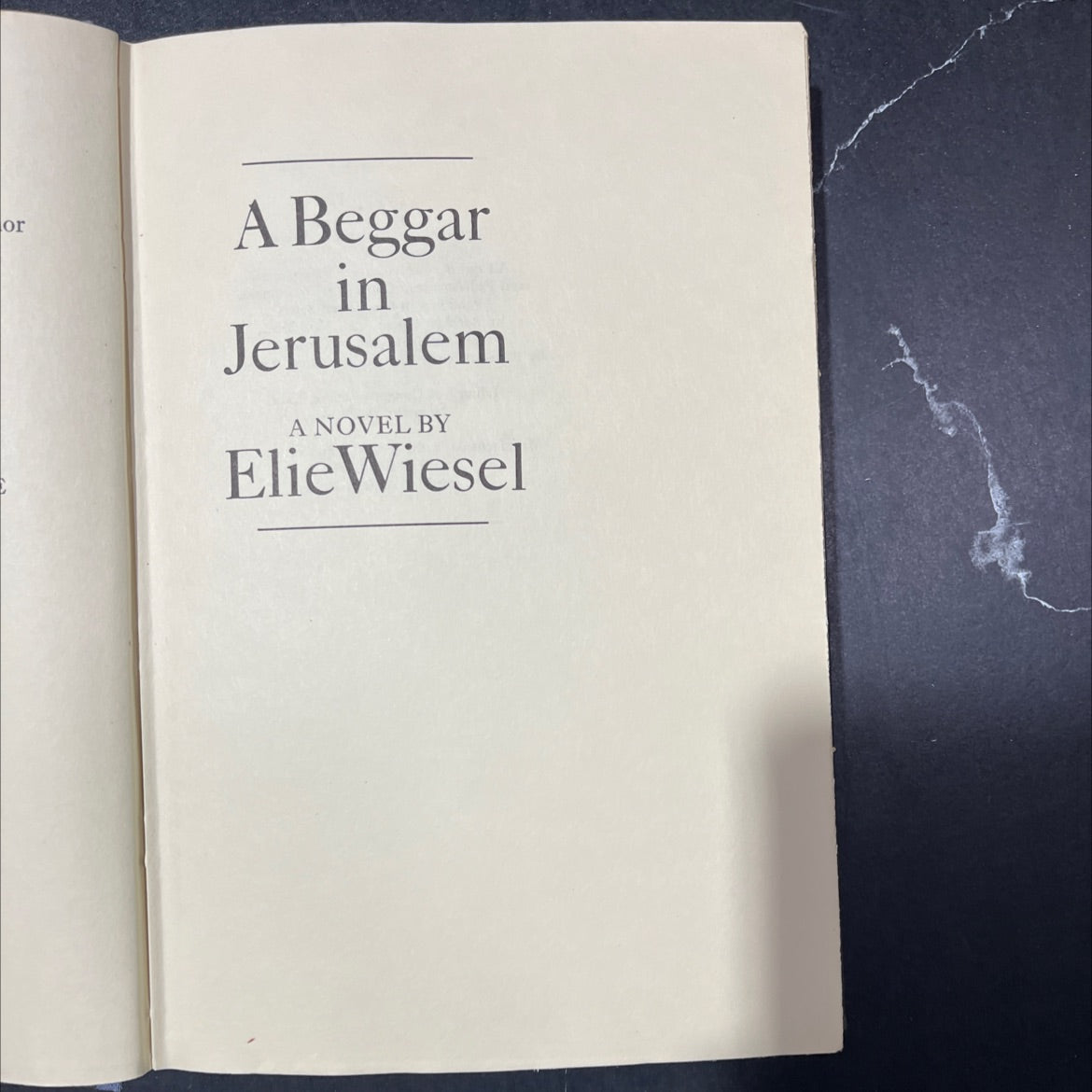 a beggar in jerusalem book, by Elie Wiesel, 1970 Hardcover image 2