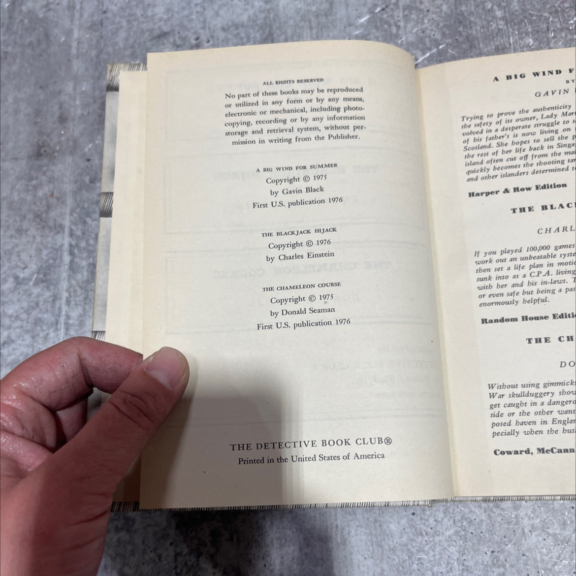 a big wind for summer book, by gavin black, 1976 Hardcover image 3