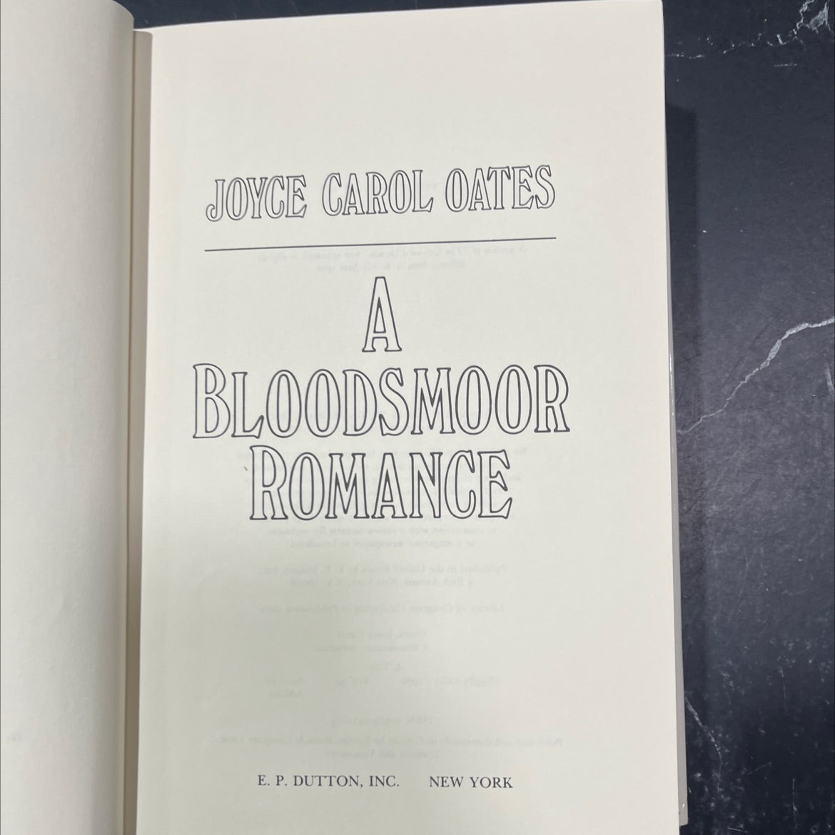 a bloodsmoor romance book, by joyce carol oates, 1982 Hardcover image 2
