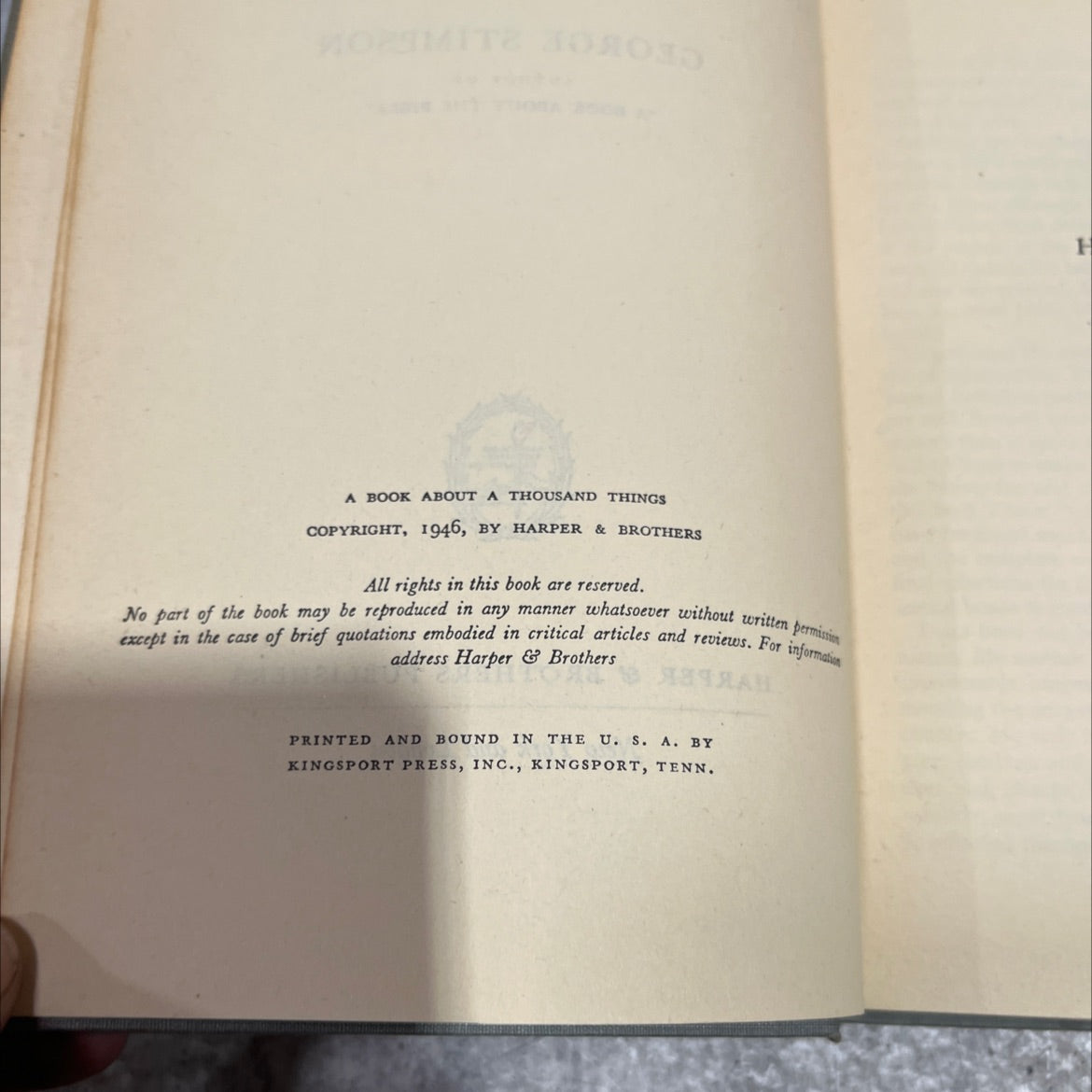 a book about a thousand things book, by george stimpson, 1946 Hardcover image 3