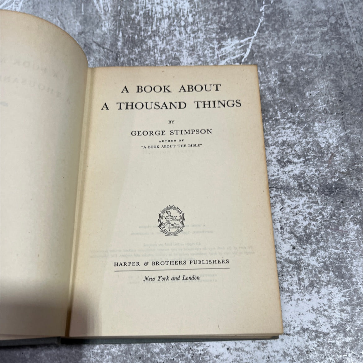 a book about a thousand things book, by george stimpson, 1946 Hardcover image 2