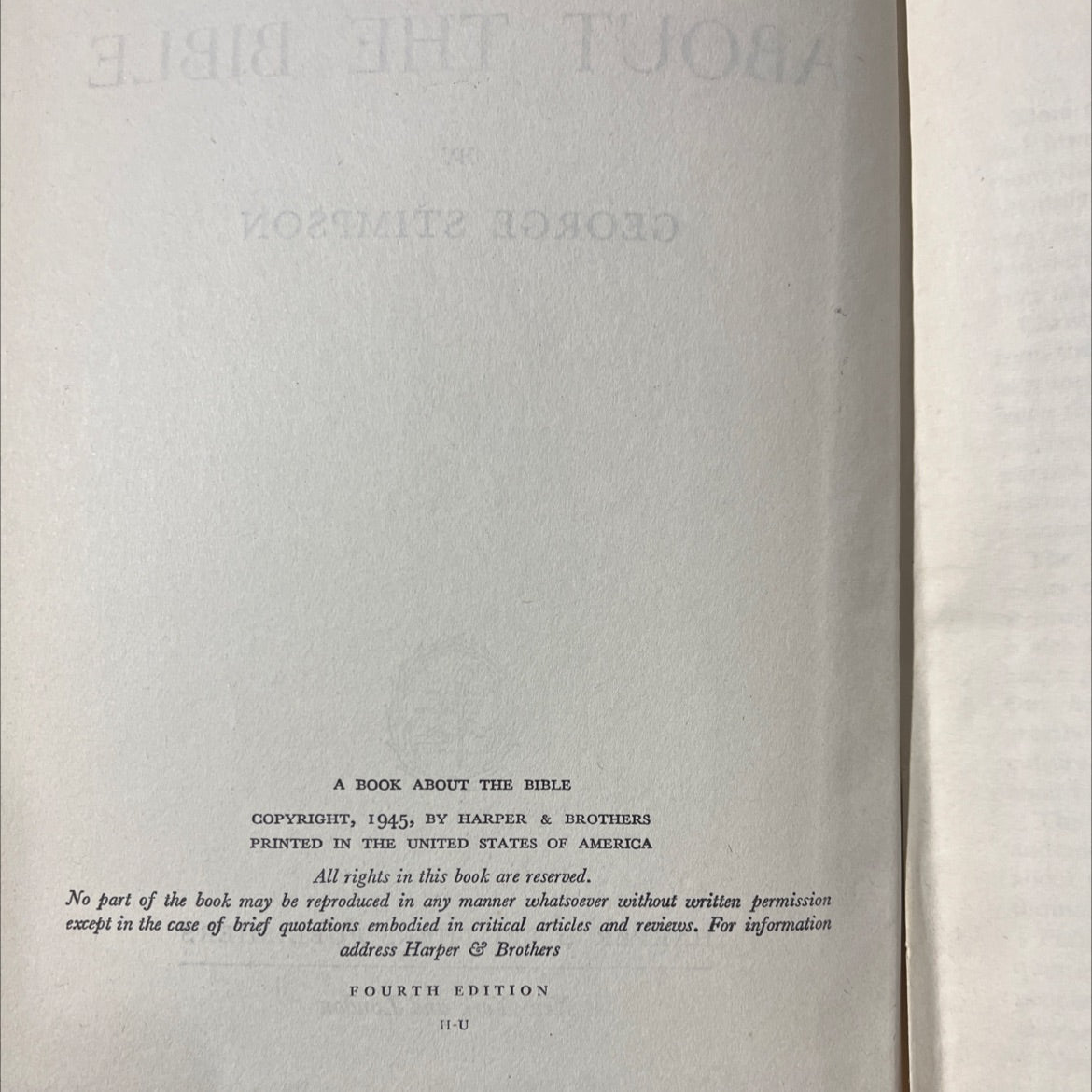 a book about the bible book, by george stimpson, 1945 Hardcover image 3