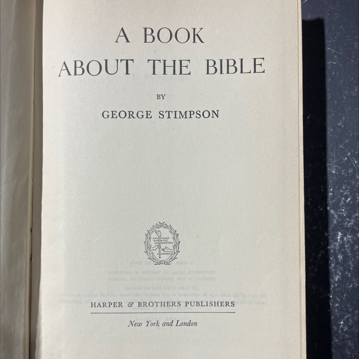 a book about the bible book, by george stimpson, 1945 Hardcover image 2