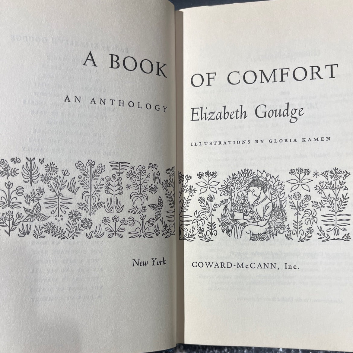 a book an anthology of comfort book, by elizabeth goudge, 1964 Hardcover image 2