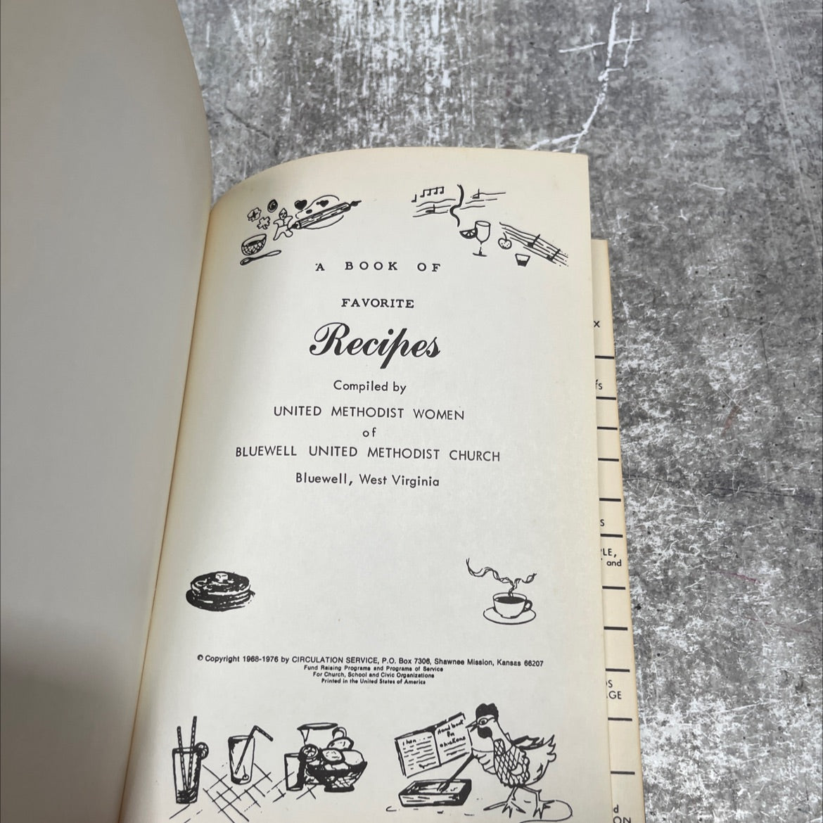 a book of favorite recipes book, by united methodist women, 1976 Hardcover image 2