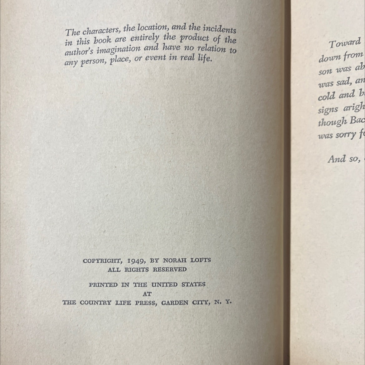 a calf for wenus book, by norah lofts, 1949 Hardcover image 3