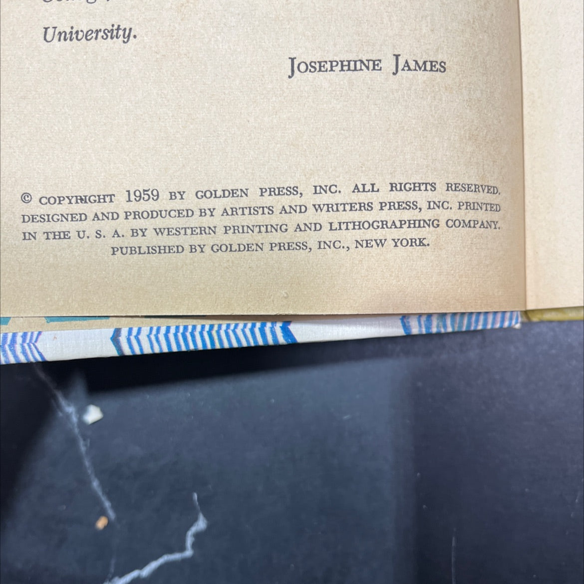 a cap for kathy book, by josephine james, 1959 Hardcover image 3
