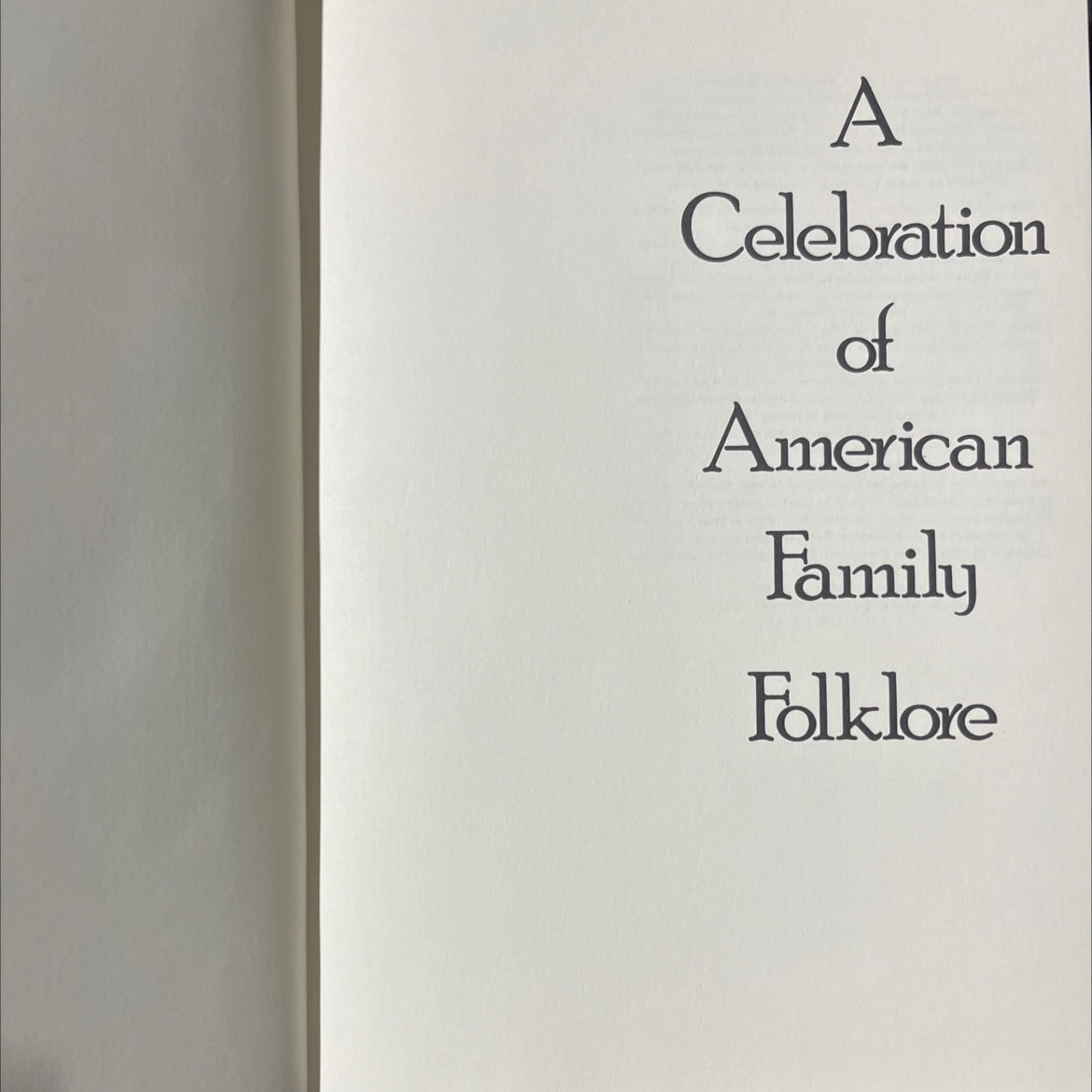 a celebration of american family folklore book, by unknown, 1982 Hardcover image 2