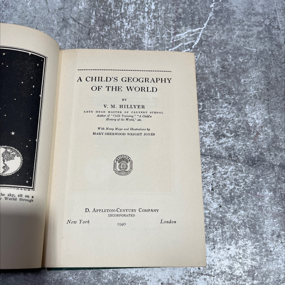 a child's geography of the world book, by v. m. hillyer, 1940 Hardcover image 2