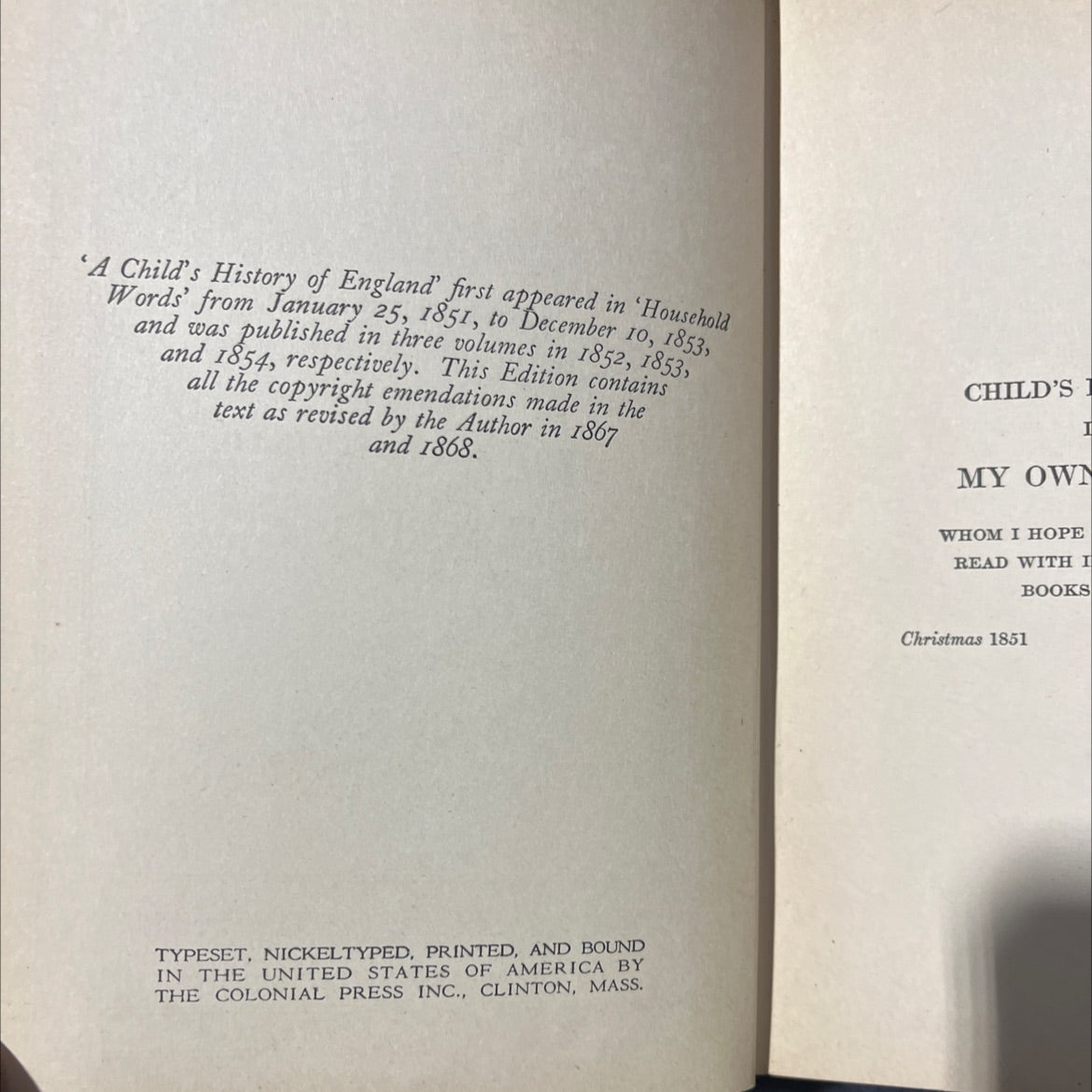 a child's history of england book, by charles dickens, 1868 Hardcover image 3