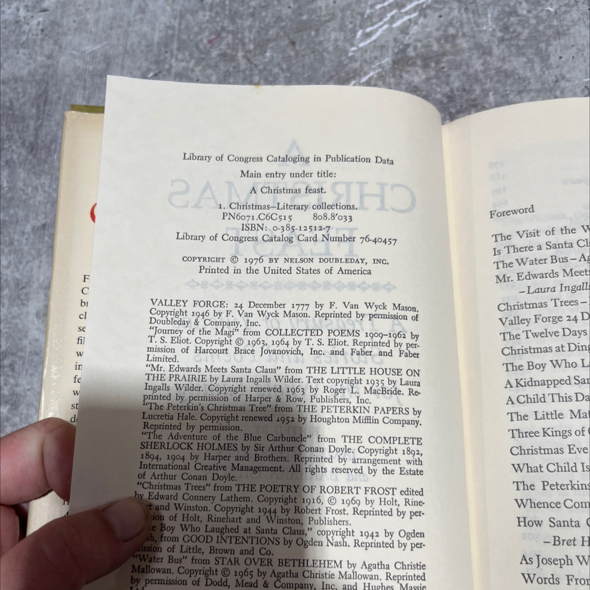 a christmas feast book, by various, 1976 Hardcover image 3