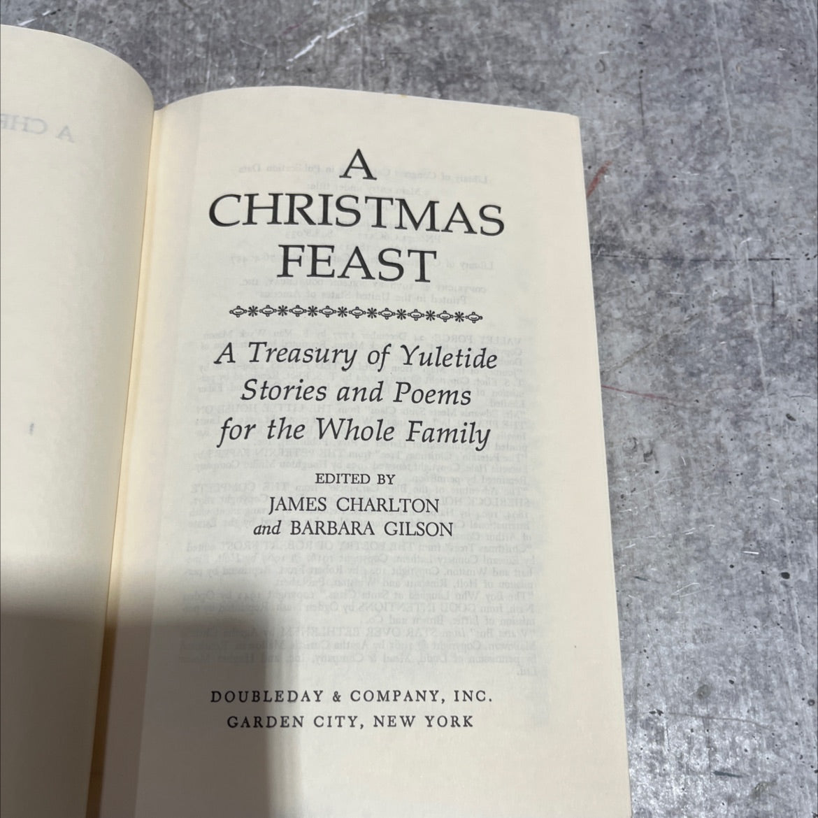 a christmas feast book, by various, 1976 Hardcover image 2