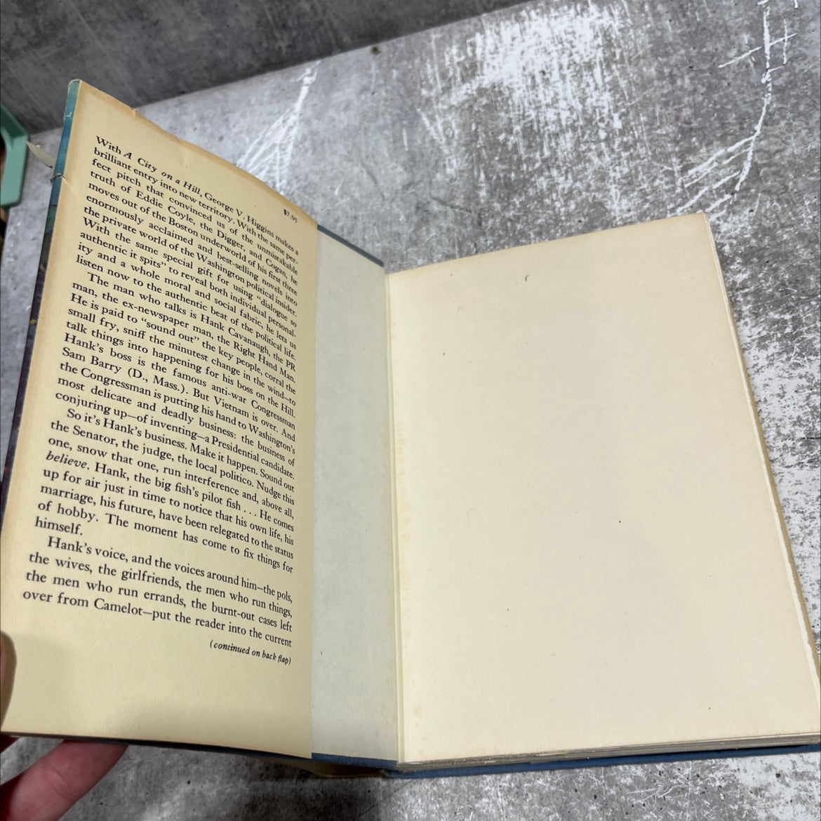 a city on a hill book, by george v higgins, 1975 Hardcover image 4