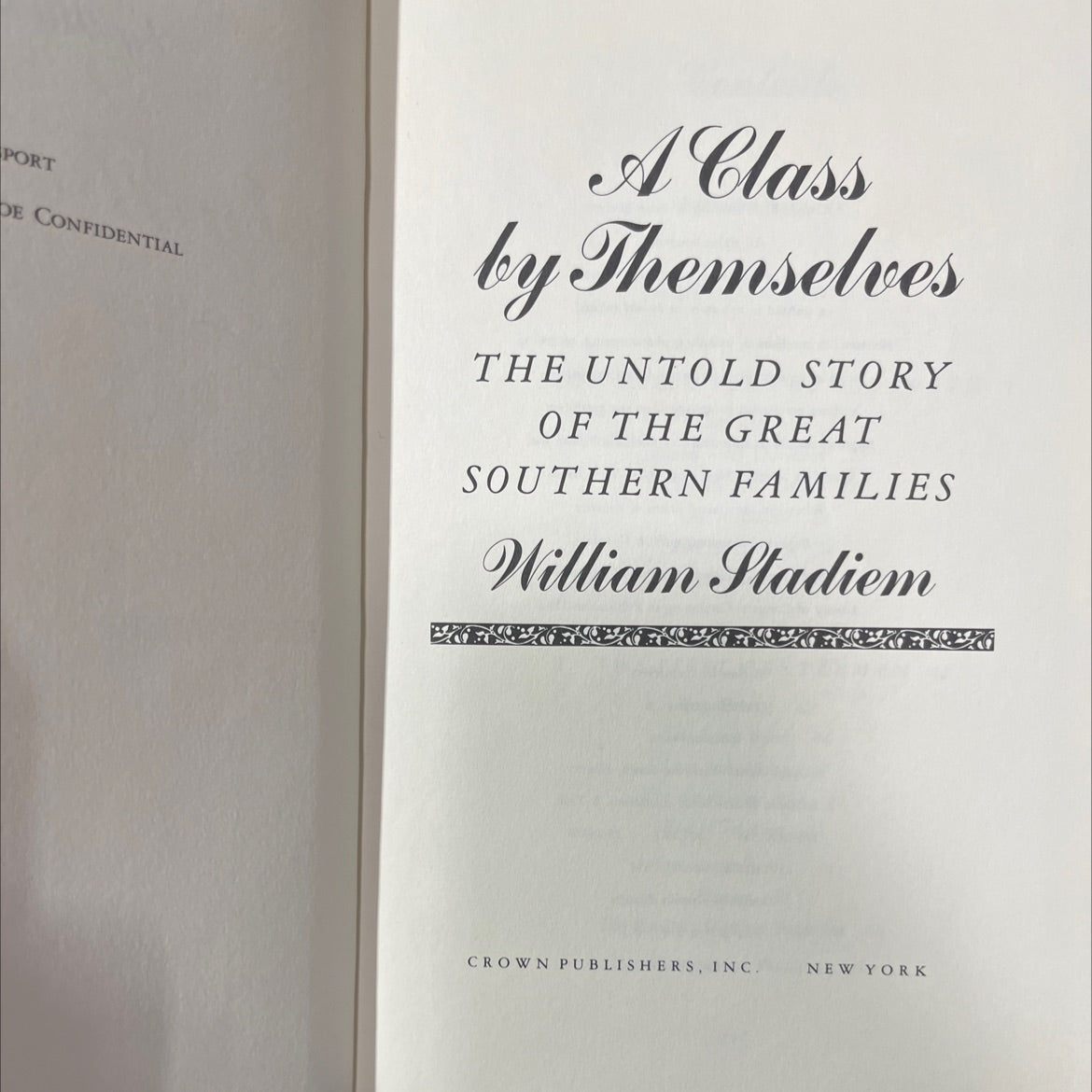 a class by themselves book, by william stadiem, 1980 Hardcover image 2