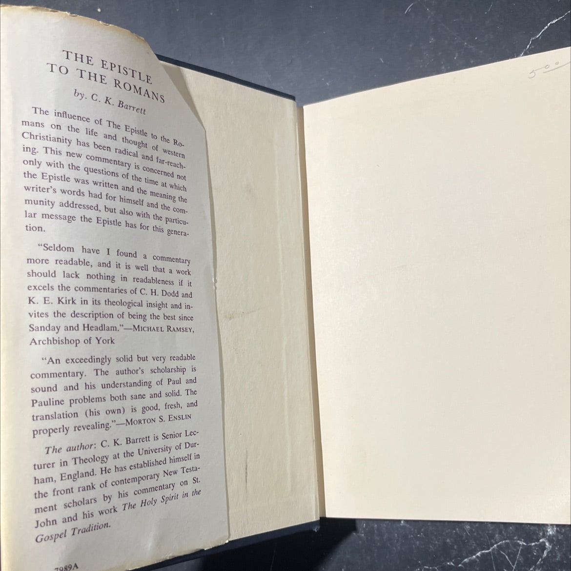 a commentary on the epistle to the romans book, by c. k. barrett, 1957 Hardcover image 4