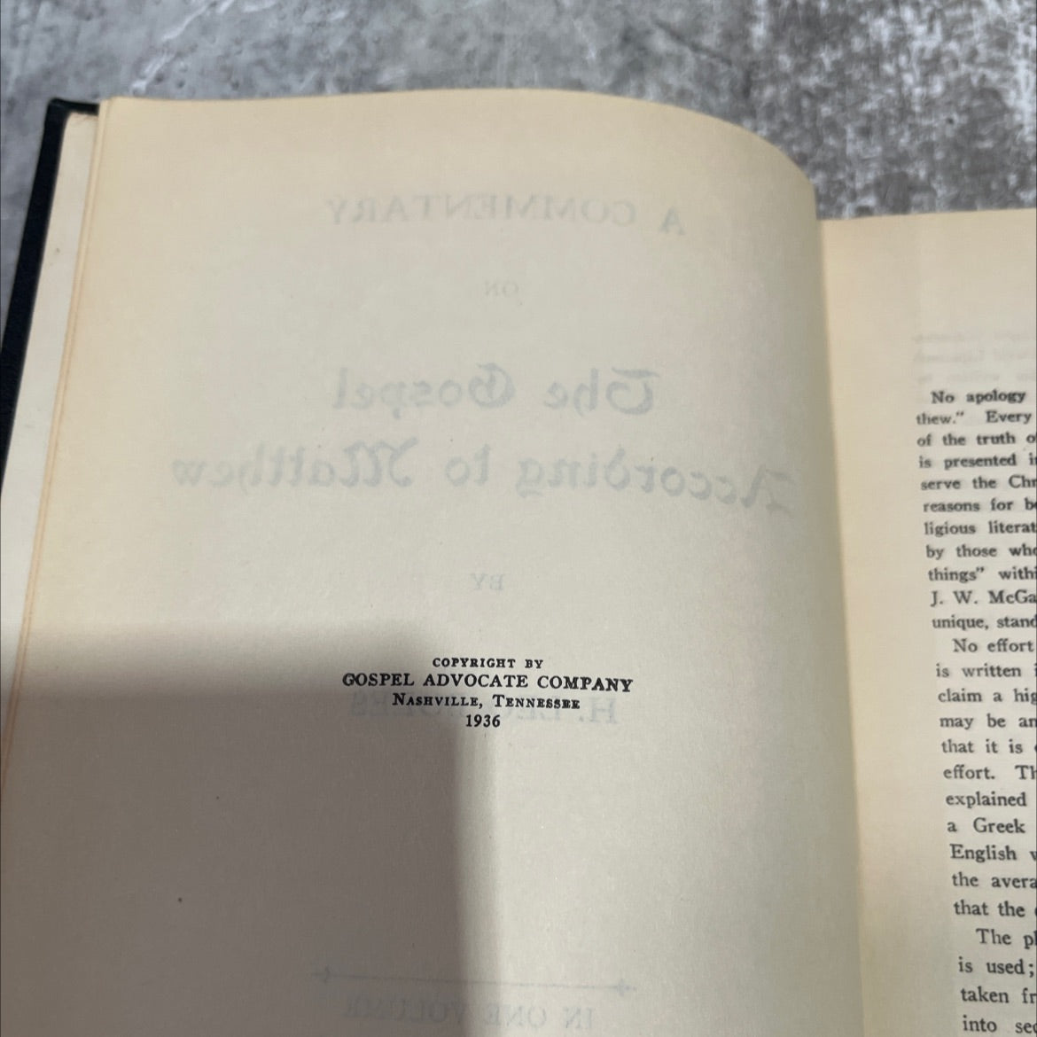 a commentary on the gospel according to matthew book, by h. leo boles, 1959 Hardcover image 3