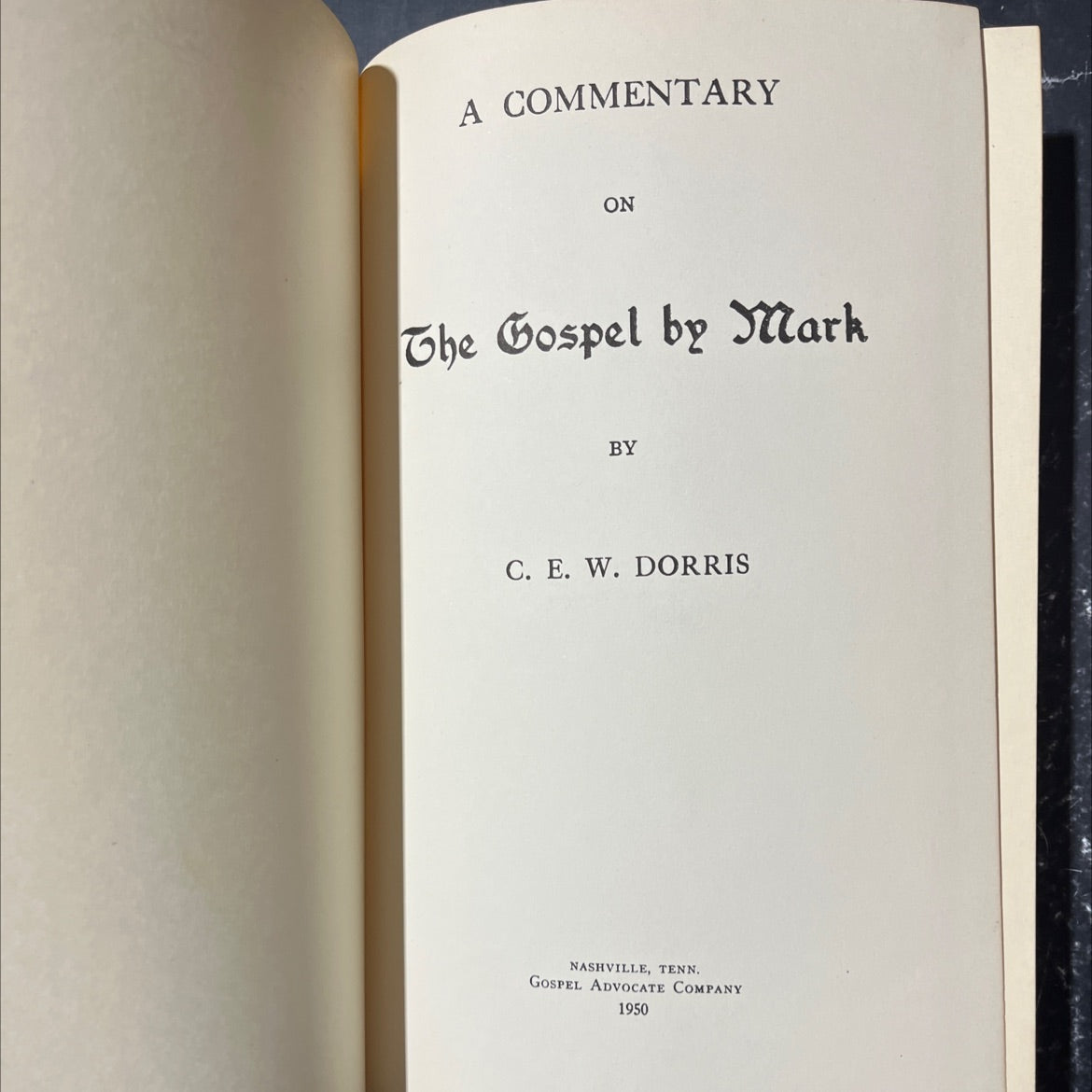 a commentary on the gospel by mark book, by c. e. w. doris, 1950 Hardcover image 2