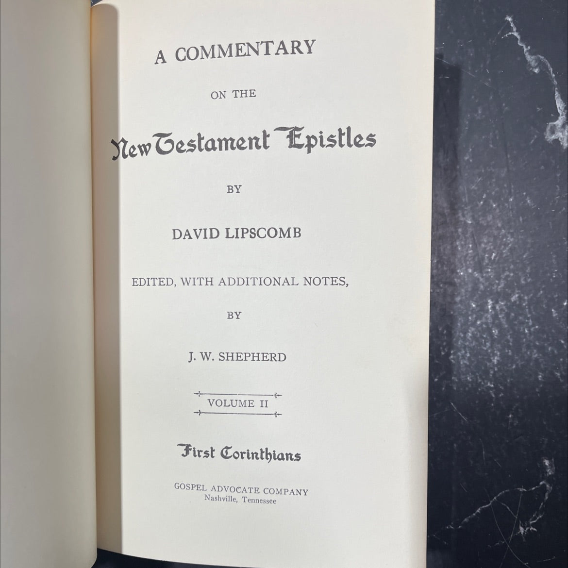 a commentary on the new testament epistles book, by david lipscomb, 1935 Hardcover image 2