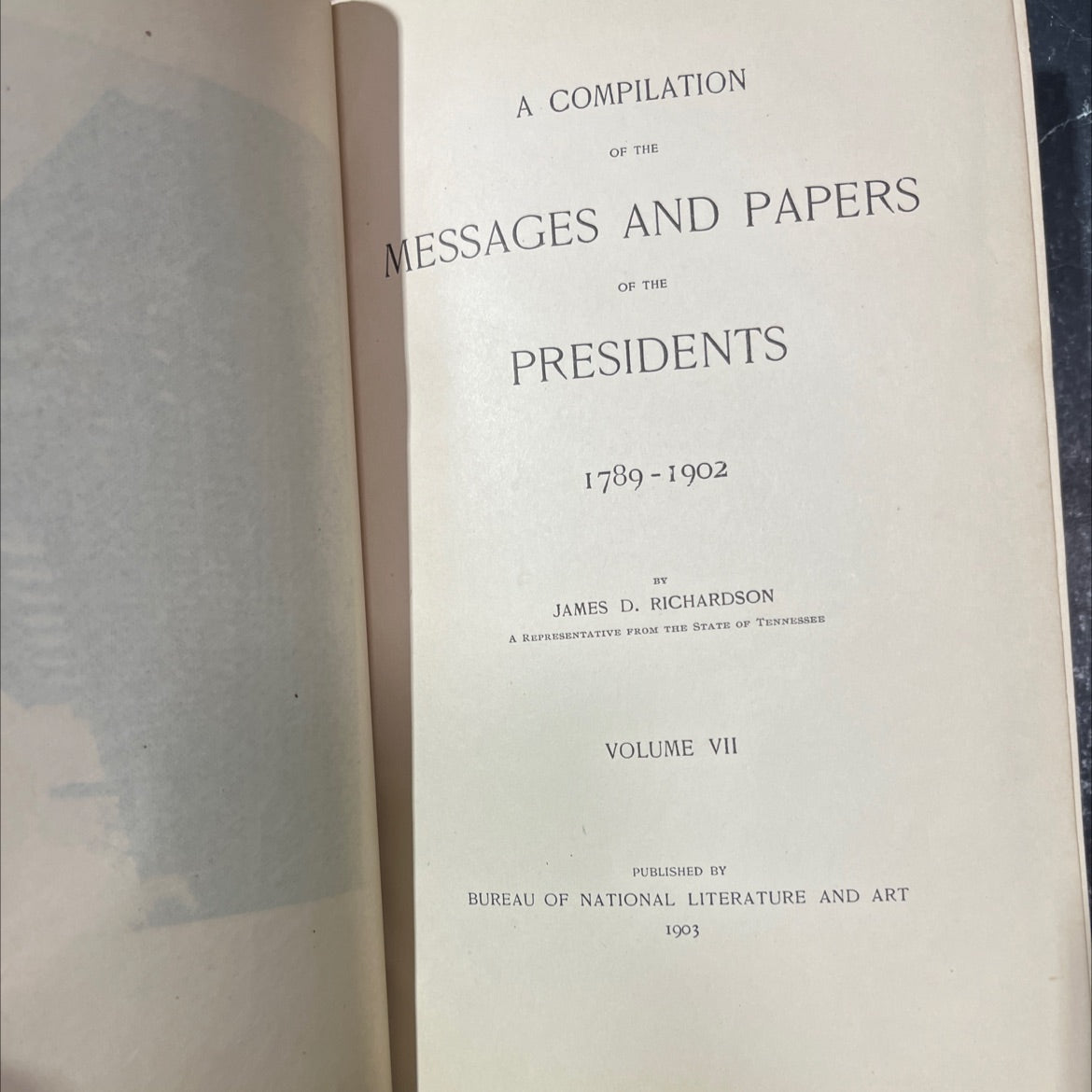a compilation of the messages and papers of the presidents 1789-1902 book, by james d. richardson, 1903 Leather image 2