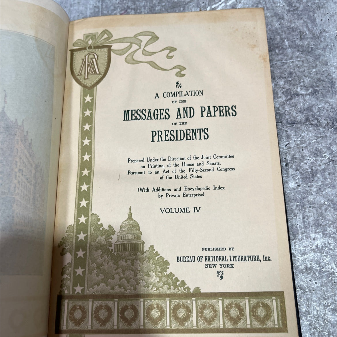 a compilation of the messages and papers of the presidents book, by james d. richardson, 1897 Hardcover image 2