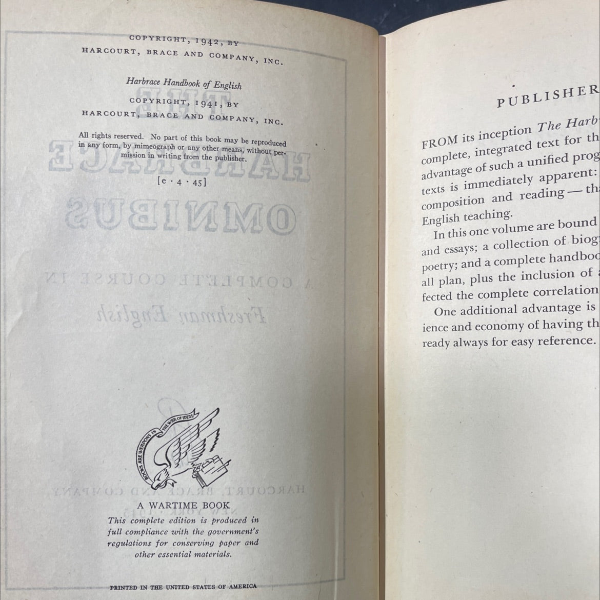 a complete course in freshman english book, by corkle, 1945 Hardcover image 3