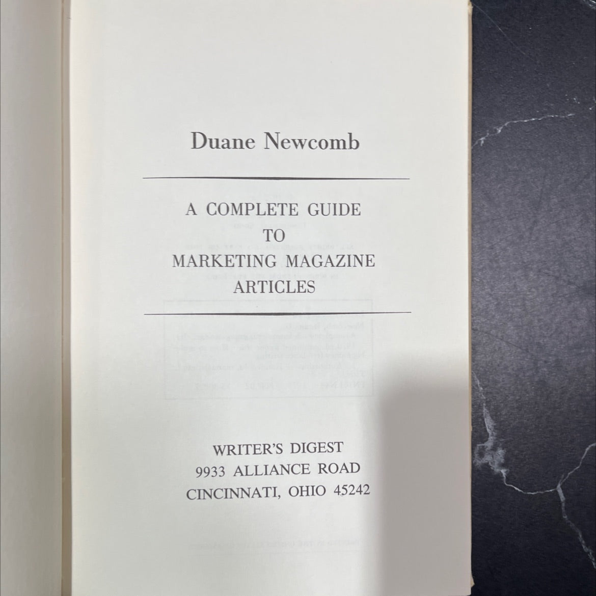 a complete guide to marketing magazine articles book, by Duane Newcomb, 1975 Hardcover image 2