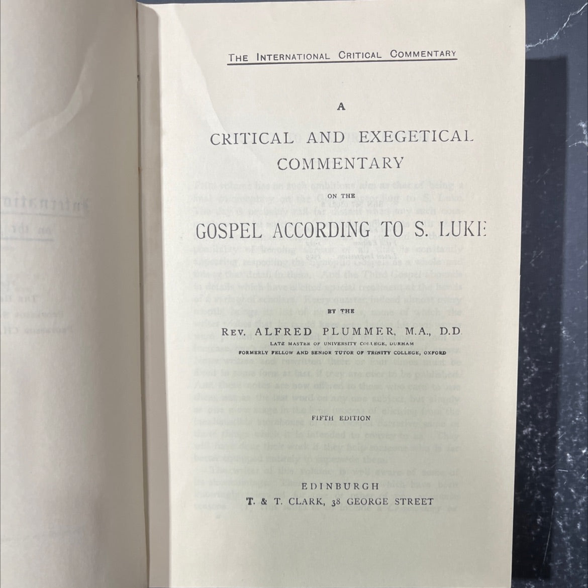 a critical and exegetical commentary on the gospel according to s. luke book, by rev. alfred plummer, m. a., d.d., 1969 image 2