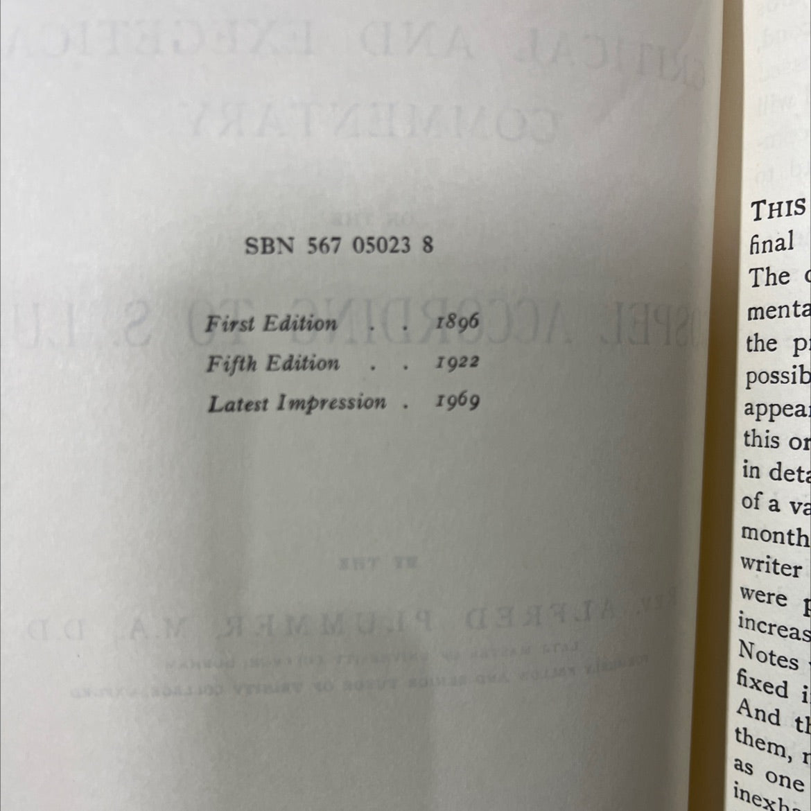 a critical and exegetical commentary on the gospel according to s. luke book, by rev. alfred plummer, m. a., d.d., 1969 image 3