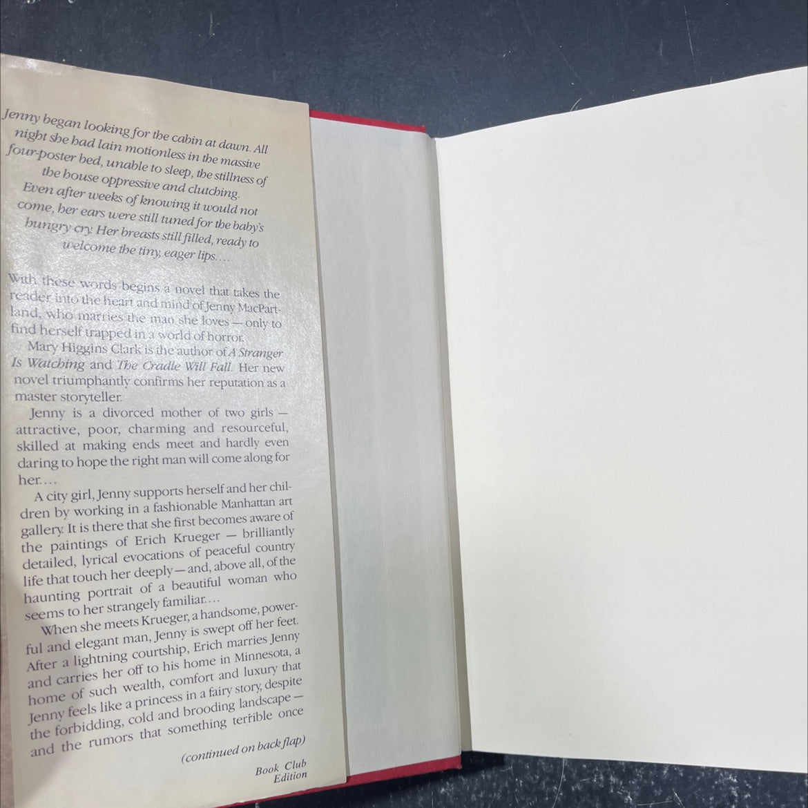 a cry, in the night book, by mary higgins clark, 1982 Hardcover image 4