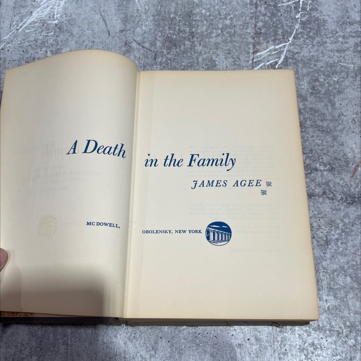 a death in the family book, by james agee, 1956 Hardcover image 2