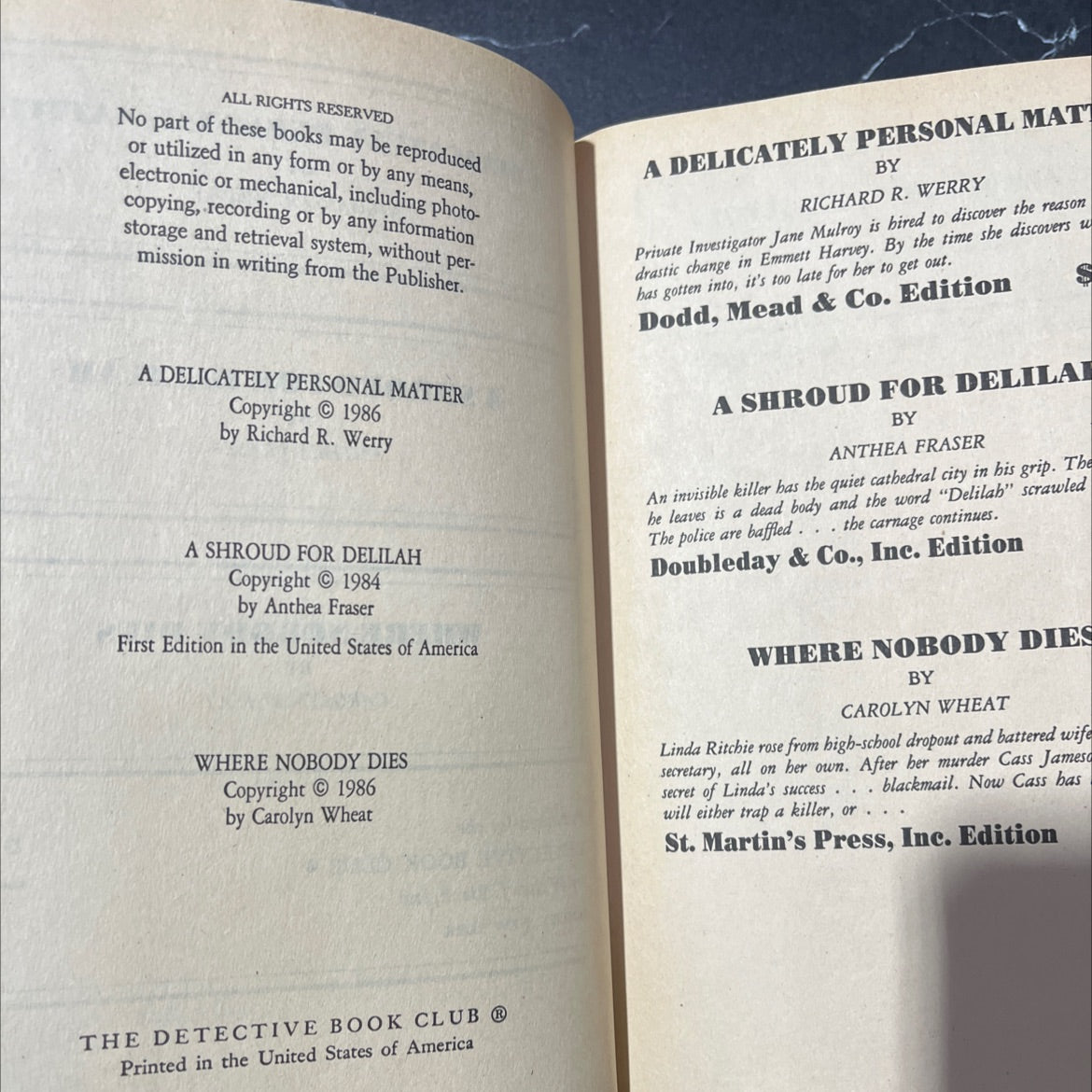 a delicately personal matter book, by richard r. werry, 1986 Hardcover image 3